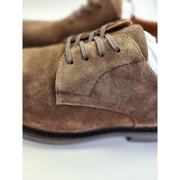 Polo Ralph Lauren Asher Derby Brown Suede Dress Shoes Size 10 D Lace Up Leather